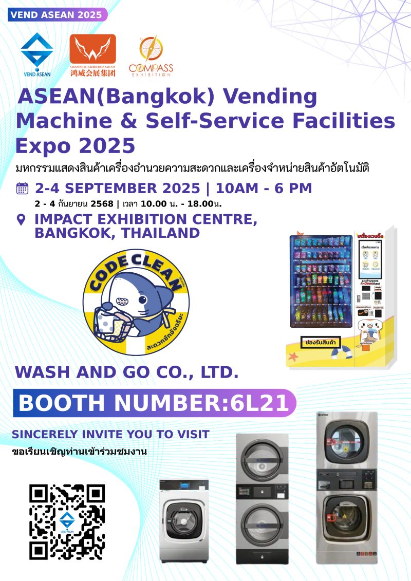 Welcome WASH AND GO CO., LTD. to the VEND ASEAN 2025 
